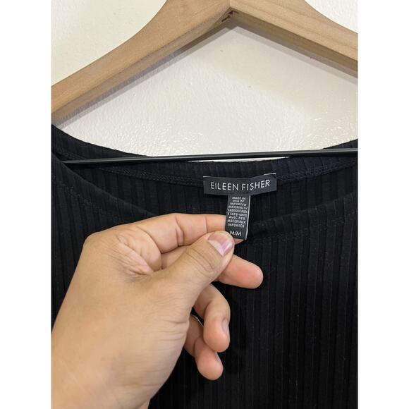 Eileen Fisher Tencel Stretch Rib Dress Shirt Lagom Minimalist Capsule Scandi - Picture 5 of 12